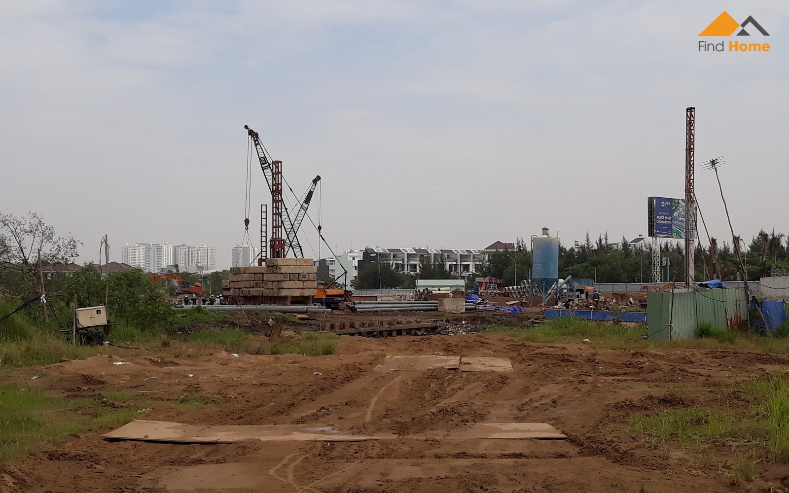 Đơn vị xây dựng đang thi công Block B - G Dự án NOXH Ehome S Mizuki Nam Long Bình Chánh