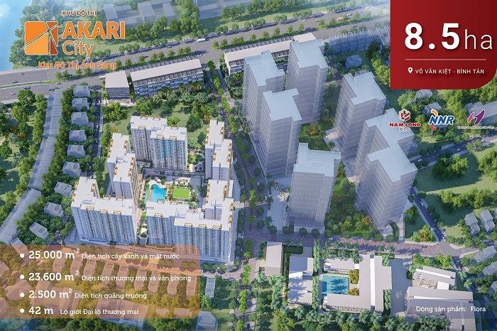 Phối cảnh tổng quan dự án Akari City Bình Tân - Nam Long HCM