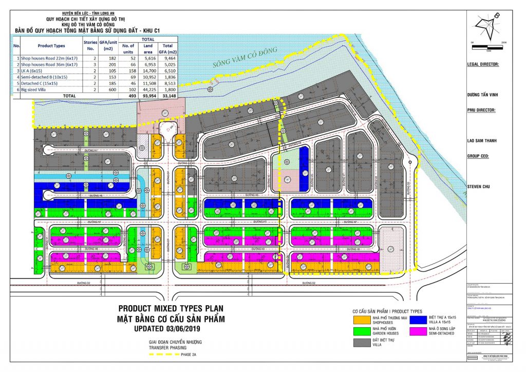 Bản đồ quy hoạch tổng thể mặt bằng sử dụng đất khu C1 - Phân Khu Riveria 1 dự án Waterpoint Long An