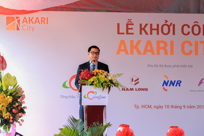 Ông Nguyễn Bá Dương - Chủ tịch Coteccons phát biểu tại buổi lễ - Nam Long HCM